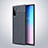 Coque Silicone Gel Motif Cuir Housse Etui pour Samsung Galaxy Note 10 Bleu