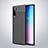 Coque Silicone Gel Motif Cuir Housse Etui pour Samsung Galaxy Note 10 Noir