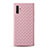 Coque Silicone Gel Motif Cuir Housse Etui pour Samsung Galaxy Note 10 Plus Or Rose