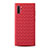 Coque Silicone Gel Motif Cuir Housse Etui pour Samsung Galaxy Note 10 Plus Rouge
