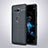 Coque Silicone Gel Motif Cuir Housse Etui pour Sony Xperia XZ2 Compact Bleu