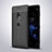 Coque Silicone Gel Motif Cuir Housse Etui pour Sony Xperia XZ2 Noir