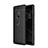 Coque Silicone Gel Motif Cuir Housse Etui pour Sony Xperia XZ3 Noir