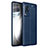 Coque Silicone Gel Motif Cuir Housse Etui pour Vivo X60 Pro 5G Bleu