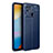 Coque Silicone Gel Motif Cuir Housse Etui pour Xiaomi Redmi 10 India Bleu