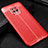 Coque Silicone Gel Motif Cuir Housse Etui pour Xiaomi Redmi 10X 5G Rouge
