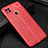 Coque Silicone Gel Motif Cuir Housse Etui pour Xiaomi Redmi 9C NFC Rouge