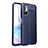 Coque Silicone Gel Motif Cuir Housse Etui pour Xiaomi Redmi Note 10T 5G Bleu