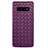 Coque Silicone Gel Motif Cuir Housse Etui S01 pour Samsung Galaxy S10 Plus Violet
