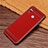 Coque Silicone Gel Motif Cuir Housse Etui S02 pour Huawei Honor 10 Lite Rouge