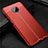 Coque Silicone Gel Motif Cuir Housse Etui S02 pour Xiaomi Redmi Note 9S Rouge