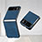 Coque Silicone Gel Motif Cuir Housse Etui SD1 pour Motorola Moto Razr 40 5G Bleu