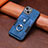 Coque Silicone Gel Motif Cuir Housse Etui SD10 pour Apple iPhone 14 Bleu