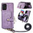 Coque Silicone Gel Motif Cuir Housse Etui SD2 pour Samsung Galaxy M32 5G Violet Clair