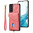 Coque Silicone Gel Motif Cuir Housse Etui SD2 pour Samsung Galaxy S22 5G Rose