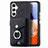 Coque Silicone Gel Motif Cuir Housse Etui SD4 pour Samsung Galaxy A14 5G Noir