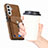Coque Silicone Gel Motif Cuir Housse Etui SD4 pour Samsung Galaxy A14 5G Petit