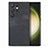 Coque Silicone Gel Motif Cuir Housse Etui SD5 pour Samsung Galaxy S23 Ultra 5G Noir