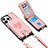 Coque Silicone Gel Motif Cuir Housse Etui SD6 pour Apple iPhone 13 Pro Rose