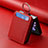 Coque Silicone Gel Motif Cuir Housse Etui SD6 pour Motorola Moto Razr 40 5G Rouge