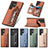 Coque Silicone Gel Motif Cuir Housse Etui SD6 pour Samsung Galaxy S25 Ultra 5G Petit