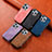 Coque Silicone Gel Motif Cuir Housse Etui SD8 pour Apple iPhone 13 Pro Petit