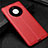 Coque Silicone Gel Motif Cuir Housse Etui U01 pour Huawei Mate 40E Pro 5G Rouge