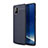 Coque Silicone Gel Motif Cuir Housse Etui WL1 pour Samsung Galaxy M60s Bleu