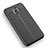 Coque Silicone Gel Motif Cuir K01 pour Samsung Galaxy Amp Prime 3 Noir