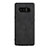 Coque Silicone Gel Motif Cuir R05 pour Samsung Galaxy Note 8 Duos N950F Noir