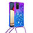 Coque Silicone Housse Etui Gel Bling-Bling avec Laniere Strap S01 pour Samsung Galaxy A02s Petit