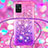 Coque Silicone Housse Etui Gel Bling-Bling avec Laniere Strap S01 pour Samsung Galaxy A51 4G Petit