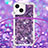 Coque Silicone Housse Etui Gel Bling-Bling avec Laniere Strap S02 pour Apple iPhone 13 Petit