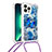 Coque Silicone Housse Etui Gel Bling-Bling avec Laniere Strap S02 pour Apple iPhone 14 Pro Max Petit