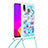 Coque Silicone Housse Etui Gel Bling-Bling avec Laniere Strap S02 pour Samsung Galaxy A20 Petit