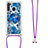 Coque Silicone Housse Etui Gel Bling-Bling avec Laniere Strap S02 pour Samsung Galaxy A21 Petit