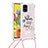 Coque Silicone Housse Etui Gel Bling-Bling avec Laniere Strap S02 pour Samsung Galaxy A51 5G Mixte