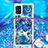 Coque Silicone Housse Etui Gel Bling-Bling avec Laniere Strap S02 pour Samsung Galaxy A51 5G Petit