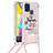 Coque Silicone Housse Etui Gel Bling-Bling avec Laniere Strap S02 pour Samsung Galaxy M31 Prime Edition Mixte