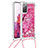 Coque Silicone Housse Etui Gel Bling-Bling avec Laniere Strap S02 pour Samsung Galaxy S20 Lite 5G Petit
