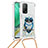 Coque Silicone Housse Etui Gel Bling-Bling avec Laniere Strap S02 pour Xiaomi Mi 10T Pro 5G Petit