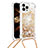 Coque Silicone Housse Etui Gel Bling-Bling avec Laniere Strap S03 pour Apple iPhone 13 Pro Max Petit