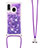 Coque Silicone Housse Etui Gel Bling-Bling avec Laniere Strap S03 pour Samsung Galaxy A20e Petit