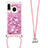 Coque Silicone Housse Etui Gel Bling-Bling avec Laniere Strap S03 pour Samsung Galaxy A20e Petit
