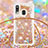 Coque Silicone Housse Etui Gel Bling-Bling avec Laniere Strap S03 pour Samsung Galaxy A40 Petit