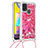 Coque Silicone Housse Etui Gel Bling-Bling avec Laniere Strap S03 pour Samsung Galaxy M21s Petit