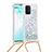 Coque Silicone Housse Etui Gel Bling-Bling avec Laniere Strap S03 pour Samsung Galaxy S10 Lite Argent