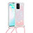 Coque Silicone Housse Etui Gel Bling-Bling avec Laniere Strap S03 pour Samsung Galaxy S10 Lite Rose