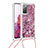 Coque Silicone Housse Etui Gel Bling-Bling avec Laniere Strap S03 pour Samsung Galaxy S20 FE (2022) 5G Rouge
