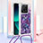 Coque Silicone Housse Etui Gel Bling-Bling avec Laniere Strap YB3 pour Xiaomi Mi 13T 5G Violet